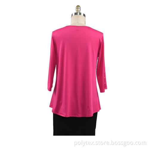 Solid Color Comfortable Casual Round Neck